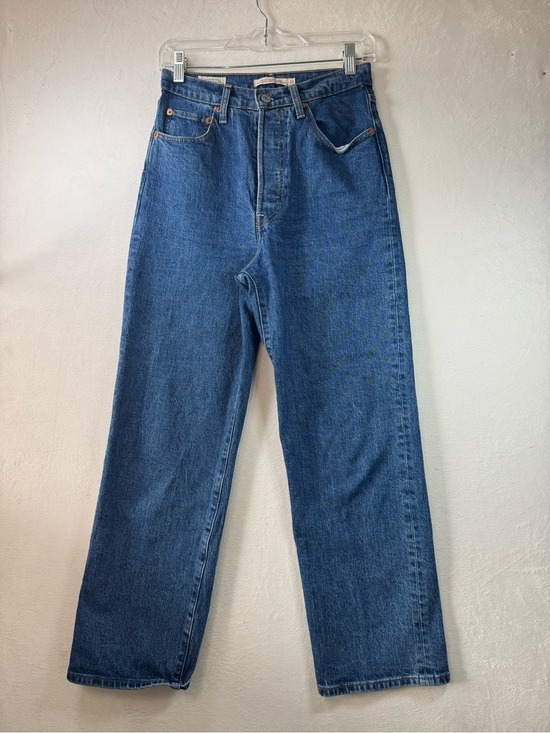 Levi's Denim - Levi's Women's Ribcage Straight Leg Ankle Jeans in Medium Blue Denim 27